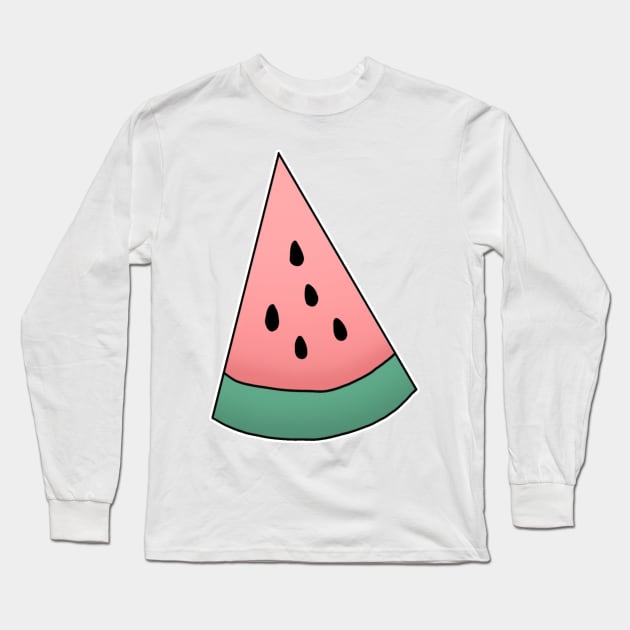 Watermelon Long Sleeve T-Shirt by RainasArt